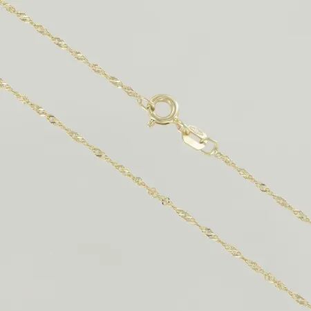 Halskedja singapor, längd 41,5 cm, bredd 1,5 mm, 18K Vikt: 1,3 g