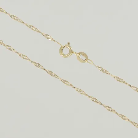 Halskedja singapor, längd 40 cm, 18K Vikt: 1,8 g