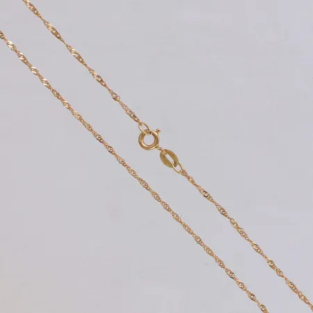 Kedja Singapore, längd 45cm, bredd 1,2mm, 18K Vikt: 1,4 g