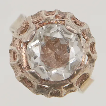 Ring bergkristall Ø16½, 830/1000 Silver 4,8g.