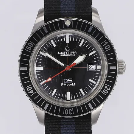 Herrur Certina DS PH200M, Ø43mm, automat, datum, ref C036407A, stål, repor på boett, ring och glas, med box, cert (ej ifyllt), natoband samt extra läderband