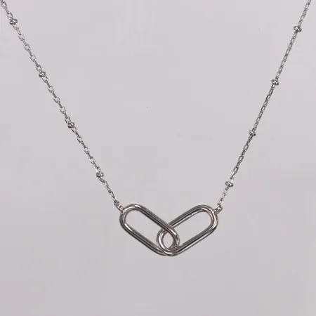 Collier 46,5-50,5cm, bredd 1-7,4mm, 925/1000 silver Vikt: 3,5 g