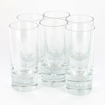 6 glas, Pippi, Walter Hickman för Kosta Boda 13cm Ø5,5cm, omärkta Skickas med paket.