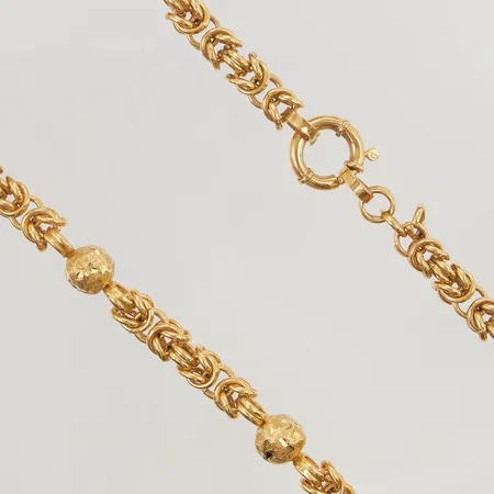 Collier 45,5cm, bredd:7-9mm, bucklor/defekter, 21K 50,3g.