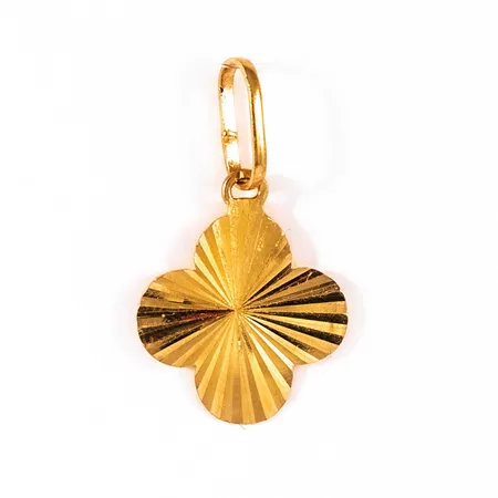 Hänge i 21K guld. Det är 22,2 mm långt inkl. ögla och väger 0,6g. 