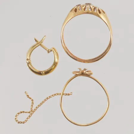 Diverse guld, defekt, 18K 5,3g.