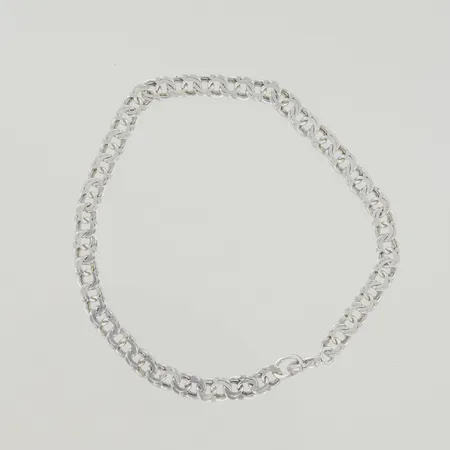 Armband bismark, längd 18,5 cm, bredd 4,3 mm, silver 925/1000 Vikt: 4,6 g