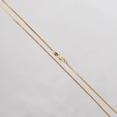 Kedja längd 41,5cm bredd 1,1mm, ojämnheter, 21K Vikt: 3 g