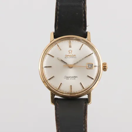 Herrarmbandsur Omega Seamaster De Ville Automatic,datum,tickar igång men ej funktiostestad,stål,diameter ca 34.3 mm,bruksslitage.