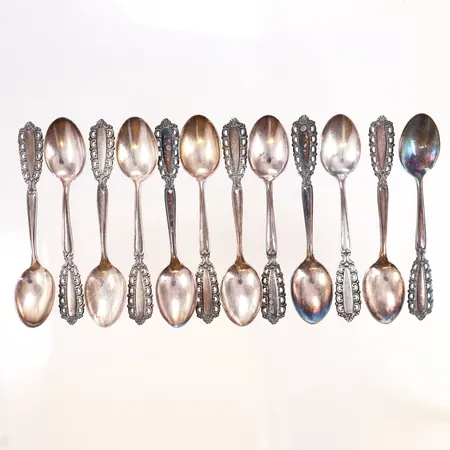 12 Moccaskedar modell Carmen, längd: 11,5cm, silver 830/1000 Vikt: 123,4 g