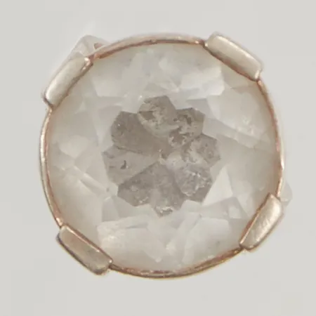 Ring Ø14¾, bredd:16mm, bergkristall, 830/1000 Silver 7,3g.