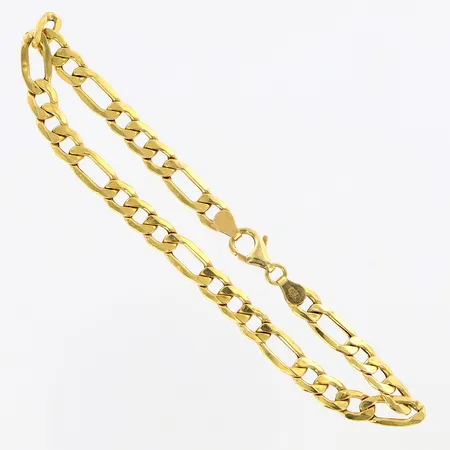 Armband Figaro, ihåliga länkbitar, ca 21cm, bredd 4mm, 18K Vikt: 5,2 g