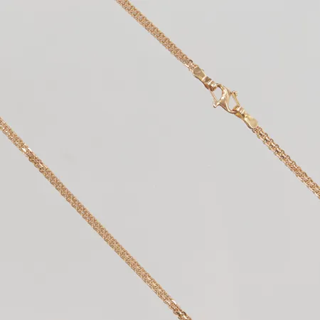 Kedja 50cm, bredd:1,5mm, ojämnheter, 22K 4,2g.