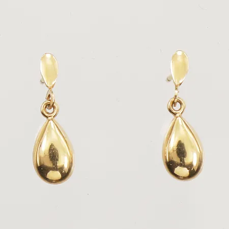 Ett par Örhängen, längd 17mm, bredd 6mm, 18K Vikt: 1,1 g