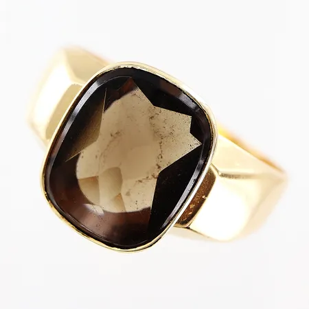 Klackring, sten, stl 22½, bredd 3,3-15mm, 18K. Bruttovikt: 6,3gram Vikt: 6,3 g