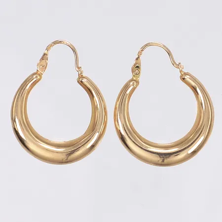 Ett par örhängen Ø20mm låsen något skeva 18K Vikt: 2,8 g