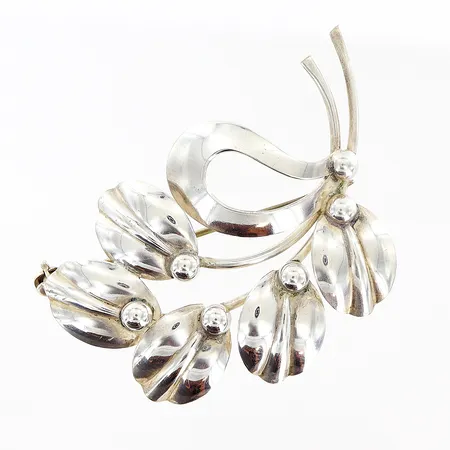 Brosch Marius Sørensen 52x35mm, Denmark M.S. sterling, silver 925/1000. Vikt: 7,2 g