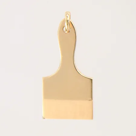 Hänge målarpensel, 24x11,5mm, matt/blank, 18K Vikt: 3,1 g