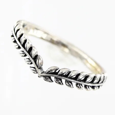 Ring Pandora stl 18½, bredd 2-3mm, skev skena, P11, 58,  ALE, silver 925/1000. Vikt: 2,7 g