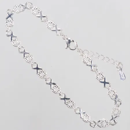Armband 16-19cm, bredd 4mm, 925/1000 silver Vikt: 7,3 g