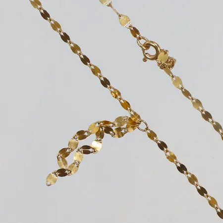 Halscollier, trassel, 21K Vikt: 2,4 g