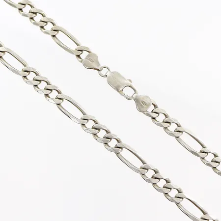 Kedja Figaro 50cm, bredd 7mm, silver 925/1000. Vikt: 34,4 g