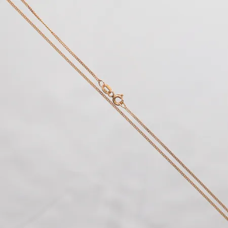 Kedja, längd 43cm , bredd 1mm, 18K. Vikt: 2,3 g