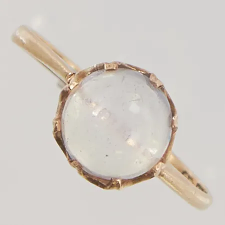 Ring Ø18, bredd:9mm, månsten, 14K 1,9g.