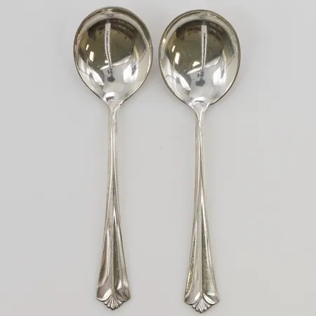 2 Kaffeskedar David-Andersen, 12,5cm, 830/1000 Silver 31,3g.