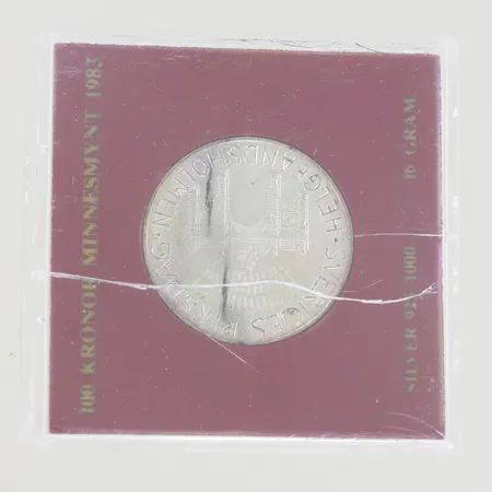Silvermynt 100kr minnesmynt 1983, Silver 925/1000 Vikt: 16 g