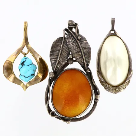 3 hängen, 50mm, 55mm, 70mm, silver 830-925/1000 Vikt: 38,2 g