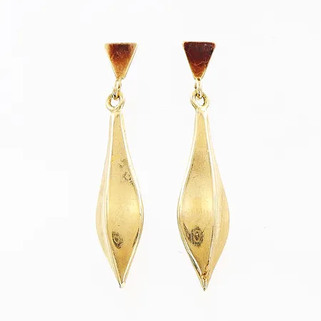 Ett par örhängen, 26x6mm, ihålig, 18K. Vikt: 1,9 g