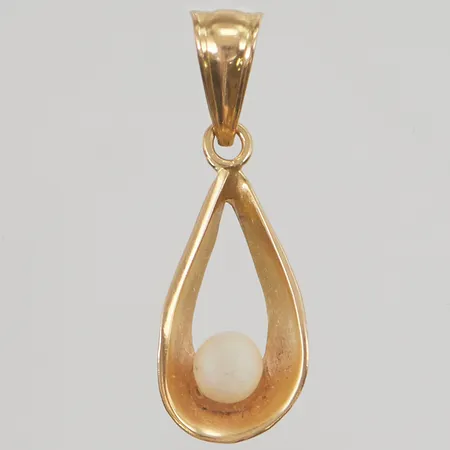 Hänge 20mm, defekt pärla, 18K 1,0g.