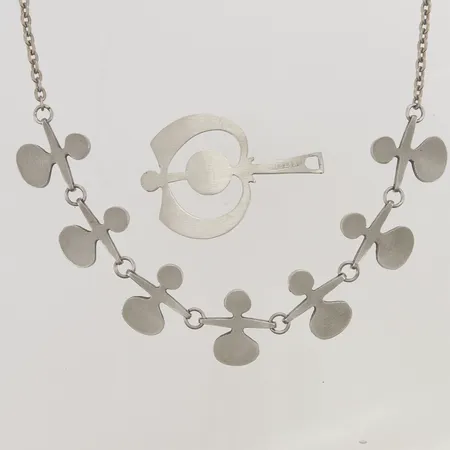 Collier, 40cm, Hänge, 6cm, tenn.