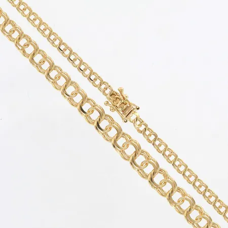 Collier Bismarck, doserat, ca 45cm, bredd ca 3,5-6mm, 18K Vikt: 15,6 g