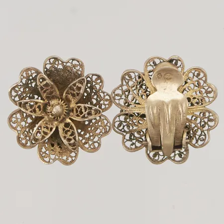 Ett par örhängen filigranarbete, 20mm, 830/1000 Silver 5,7g.