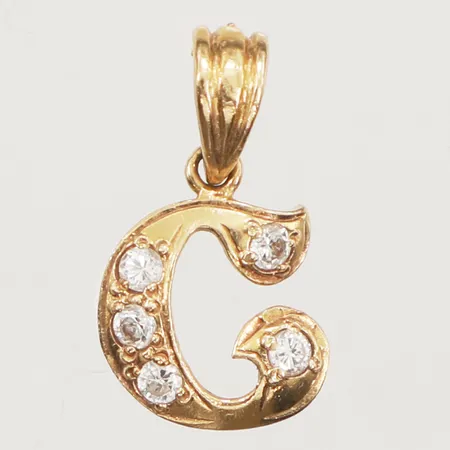 Hänge med stenar, längd 19mm, bredd 10,7mm, 18K Vikt: 1 g