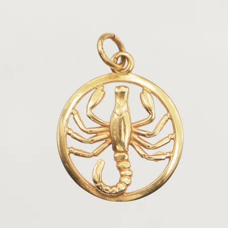 Hänge skorpion, längd 20mm, bredd 15,2mm, defekt ögla, 18K Vikt: 1,7 g