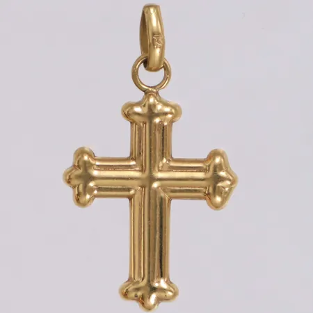 Hänge kors, längd 29mm inklusive ögla, bredd 17mm, 18K Vikt: 1,6 g