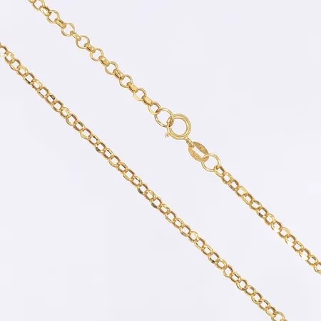 Halskedja längd 44cm bredd 2mm 21K Vikt: 3,1 g