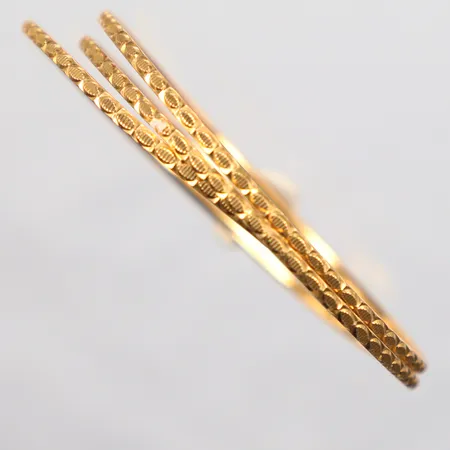 3 stela armband, ostämplat, Ø64, 18k   Vikt: 18 g