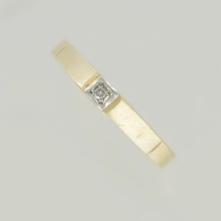 Ring med diamant 0,02ct, Ø 18 mm, 18K Vikt: 1,8 g