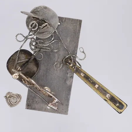 Diverse silver defekt 830/1000 Vikt: 38,4 g