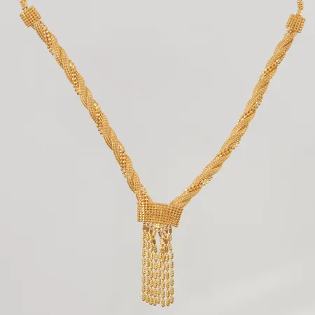 Collier, ca 41cm, något skev länk, 21K 21,2g.