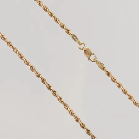 Kedja cordell, 41cm, bredd:2,2mm, små bucklor, ihålig, 18K 2,3g.