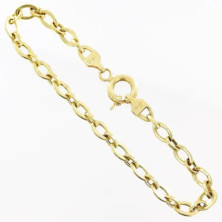 Armband, 22cm, bredd 6mm, bucklor/defekter, 18K. Vikt: 5,8 g