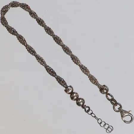 Armband, längd 18-20cm, bredd 3,2mm, GHA, 925/1000 silver Vikt: 4,1 g