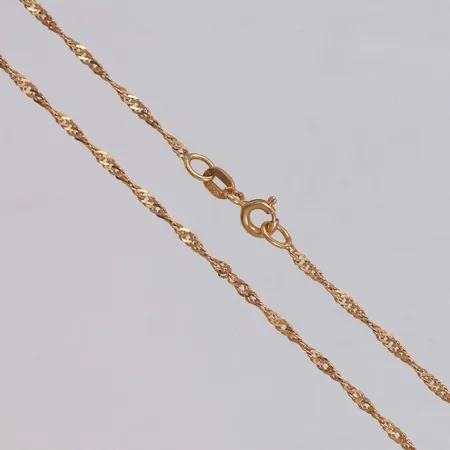 Kedja Singapore, längd 40cm, bredd 1,6mm, 18K Vikt: 2,3 g