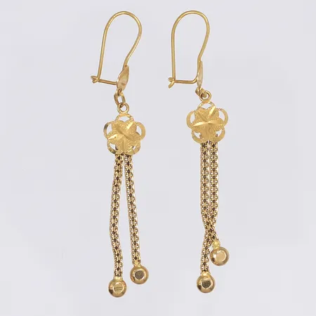 Ett par örhängen höjd 25mm 21K Vikt: 2,7 g