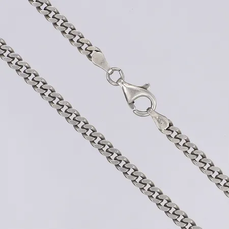 Halskedja pansar, 36,5cm, bredd 3mm, slitage, silver 925/1000 Vikt: 10,5 g